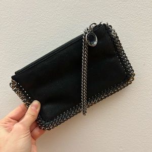 Stella McCartney Black Falabella Wristlet